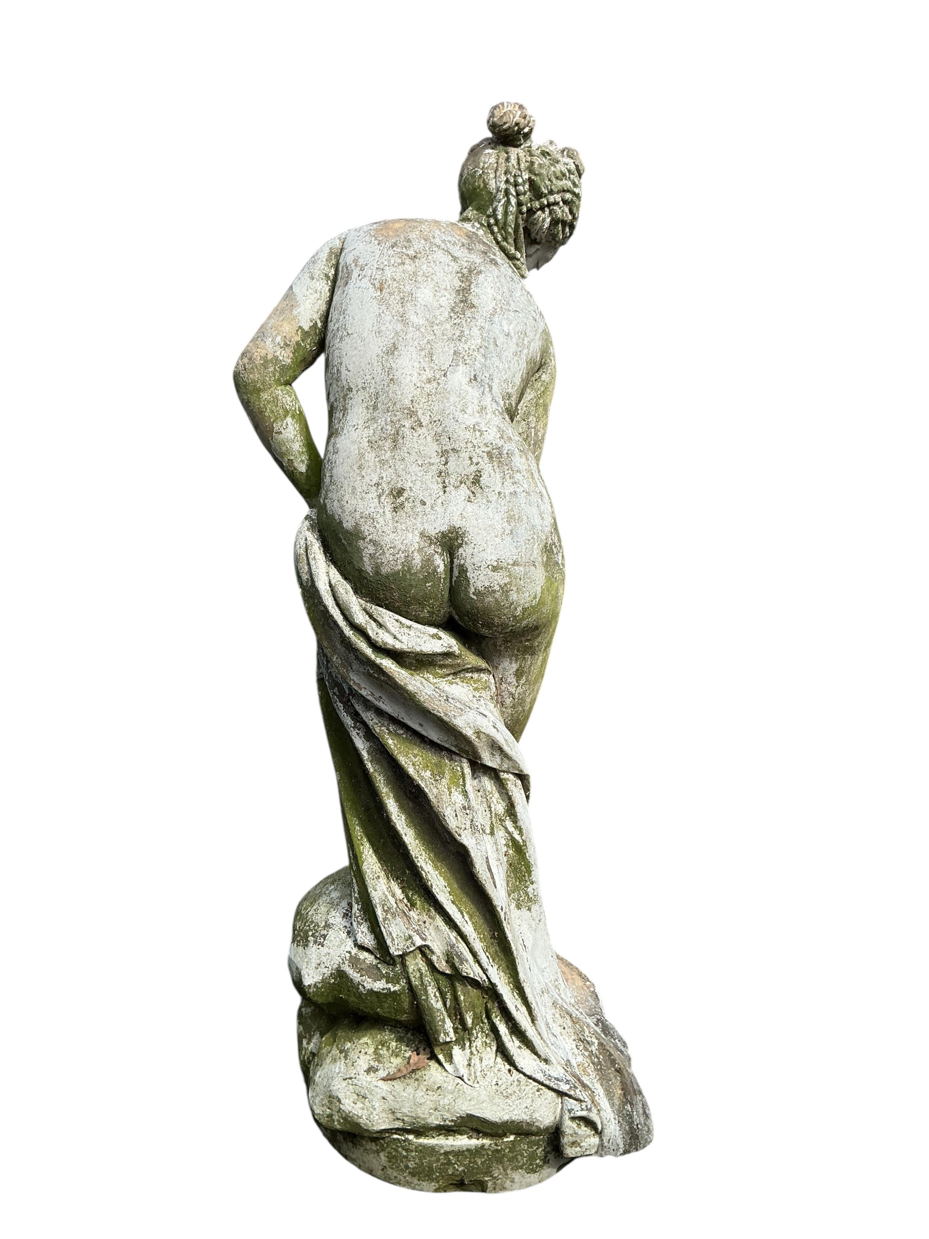 A large reconstituted stone garden ornament of Venus, height 160cm